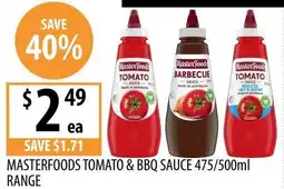 Supabarn Masterfoods Tomato & BBQ Sauce offer