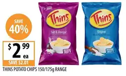 Supabarn Thins Potato Chips offer
