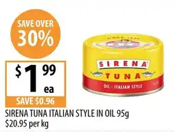 Supabarn Sirena Tuna Italian Style in Oil offer