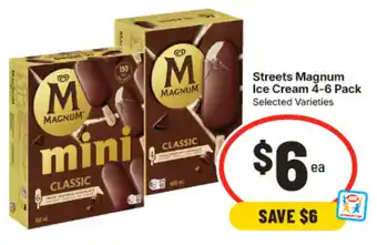 Streets Magnum Ice Cream 4-6 Pack Selected Varieties