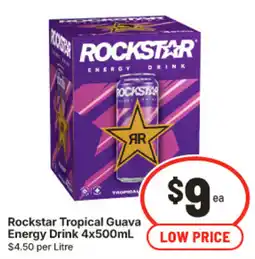 IGA Rockstar Tropical Guava Energy Drink offer