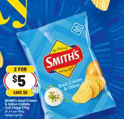 IGA Smith's Sour Cream & Onion Crinkle Cut Chips offer