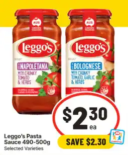 IGA Leggo's Pasta Sauce offer
