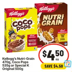 IGA Kellogg's Nutri-Grain Coco Pops offer