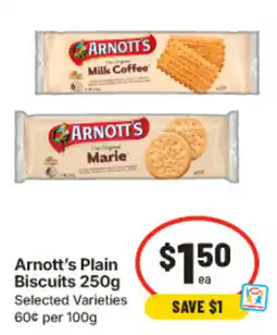 IGA Arnott's Plain Biscuits offer