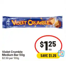 IGA Menz Violet Crumble offer