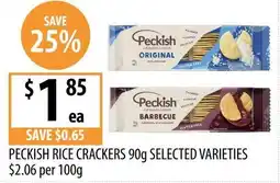 Supabarn Peckish Rice Crackers Selected Varieties offer