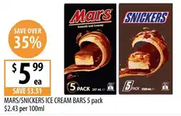 Supabarn Mars/Snickers Ice Cream Bars offer