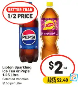 IGA Lipton Sparkling Ice Tea or Pepsi offer