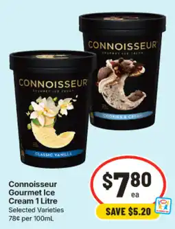IGA Connoisseur Gourmet Ice Cream offer