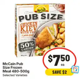 IGA McCain Pub Size Frozen Meal offer