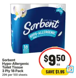 IGA Sorbent Hypo-Allergenic Toilet Tissue offer