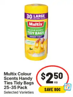 IGA Multix Colour Scents Handy Ties Tidy Bags offer