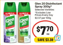 IGA Glen 20 Disinfectant Spray offer