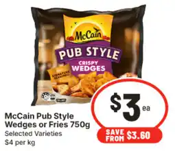 IGA McCain Pub Style Wedges offer