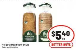 IGA Helga's Bread Selected Varieties offer