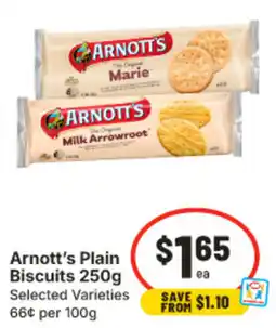 IGA Arnott's Plain Biscuits offer