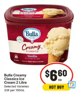 IGA Bulla Creamy Classics Ice Cream offer