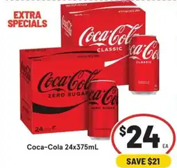 IGA Coca-Cola 24x375mL offer