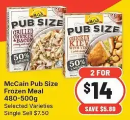 IGA McCain Pub Size Frozen Meal offer