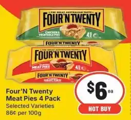 IGA Four 'N Twenty Meat Pies offer