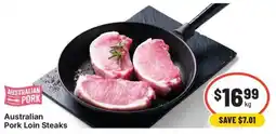 IGA Australian Pork Loin Steaks offer