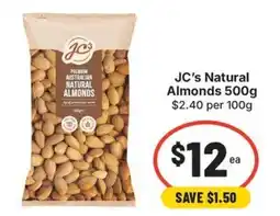 IGA JC's Natural Almonds offer