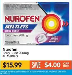 Chempro Nurofen Berry Burst 200mg offer