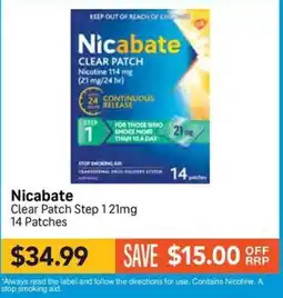 Chempro Nicabate Clear Patch Step 1 21mg offer