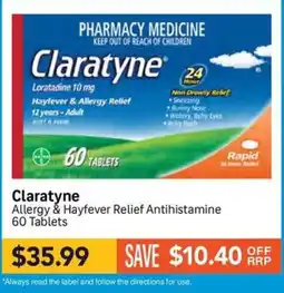 Chempro Claratyne Allergy & Hayfever Relief Antihistamine offer