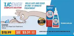 Chempro Licener All In One Head Lice Treatment offer