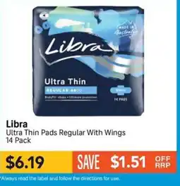 Chempro Libra Ultra Thin Pads Regular With Wings offer