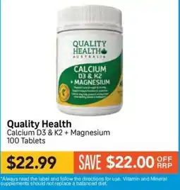 Chempro Quality Health Calcium D3 & K2 + Magnesium offer