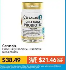 Chempro Caruso's Once Daily Probiotic + Prebiotic offer