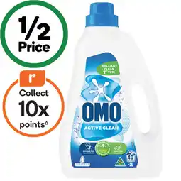 Woolworths OMO Active or Sensitive Laundry Liquid 2 Litre offer