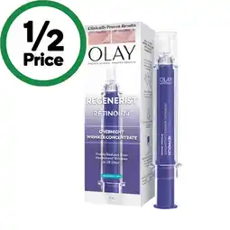 Woolworths Olay Regenerist Retinol 24 Overnight Wrinkle Concentrate offer