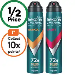 Woolworths Rexona Advanced 72H Antiperspirant Deodorant offer