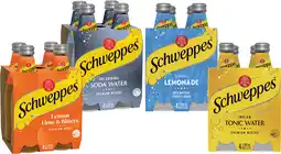 Coles Schweppes Mixers, Soft Drink or Mineral Water 4x300mL offer