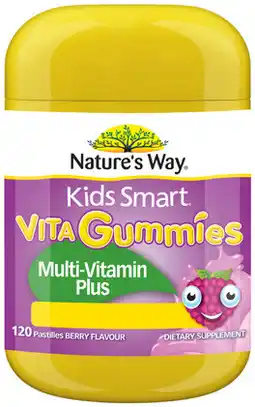 Coles Nature's Way Kids Smart Vita Gummies Multi-Vitamin Plus offer