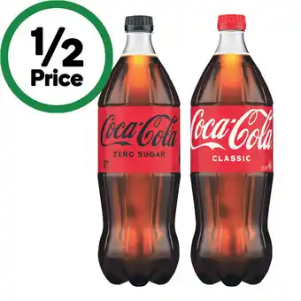 Coca-Cola Classic, Zero Sugar or Diet Soft Drink Varieties 1.25 Litre