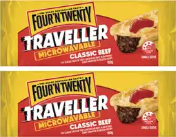Coles Four'N Twenty Traveller Classic Beef Pie offer