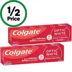 Woolworths Colgate Optic White Stain Fighter Toothpaste offer