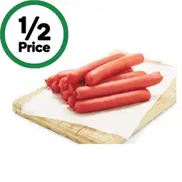 Woolworths Don Cocktail or Thin Frankfurts – From the Deli offer