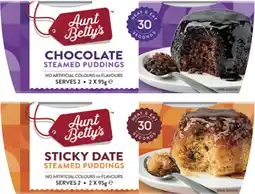 Coles Aunt Betty's Puddings 190g-220g offer