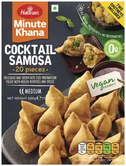 Coles Haldiram's Cocktail Samosas 20 Pieces offer
