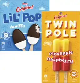 Coles Peters Original Twin Pole Sticks or Lil' Pops 8 Pack-9 Pack 500mL-590mL offer