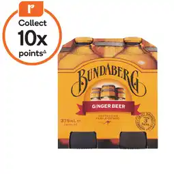 Woolworths Bundaberg Ginger Beer or Sparkling Mixer Varieties 4 x 375ml offer