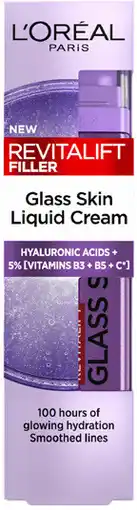 Coles L'Oréal Revitalift Filler Glass Skin Liquid Cream offer