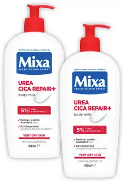 Coles NEW Mixa Urea Cica Repair+ Body Milk offer