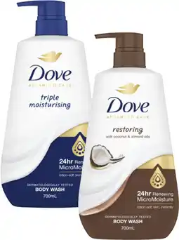 Coles Dove Advanced Body Wash offer